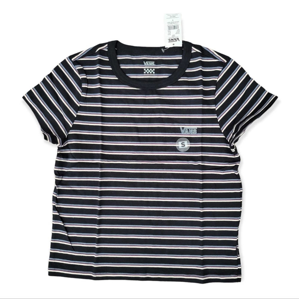 Vans Women's striped babydoll tee black Size S